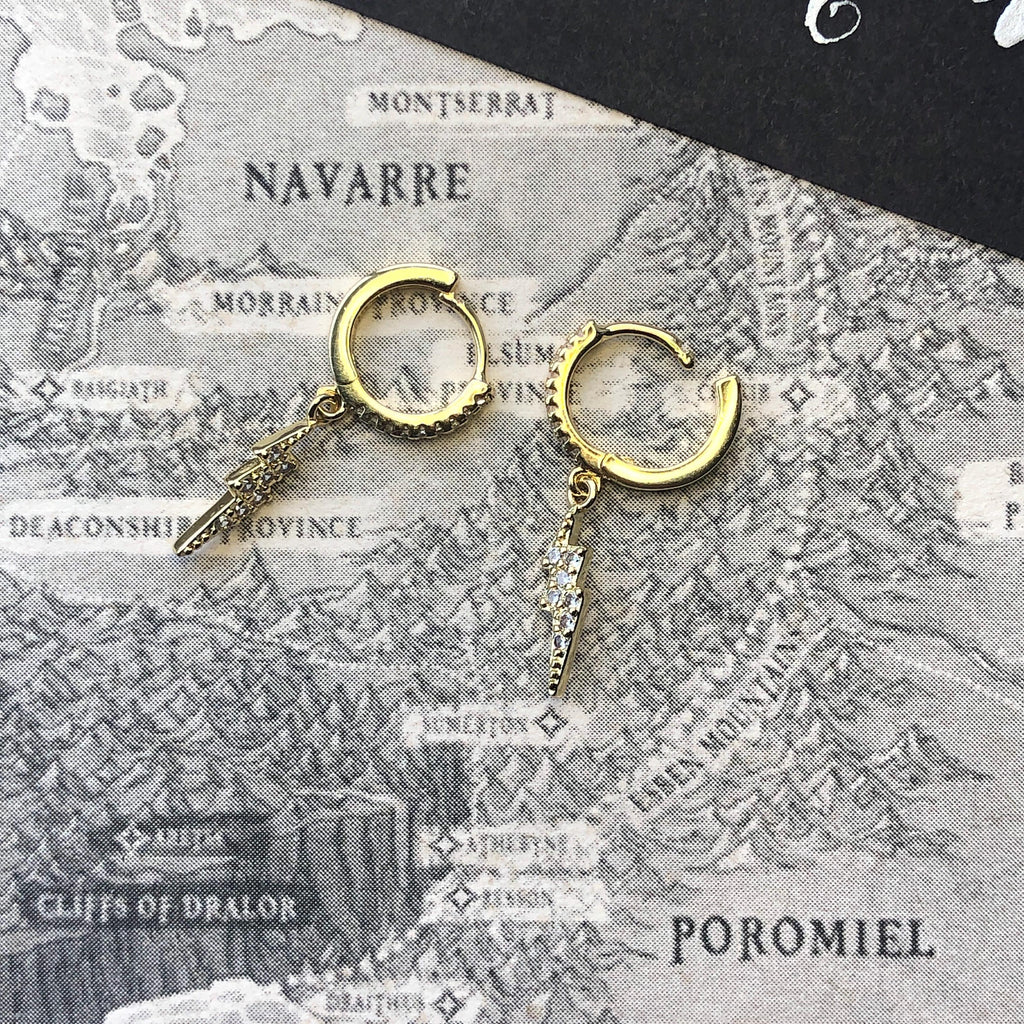Lightning Wielder Hoop Earrings