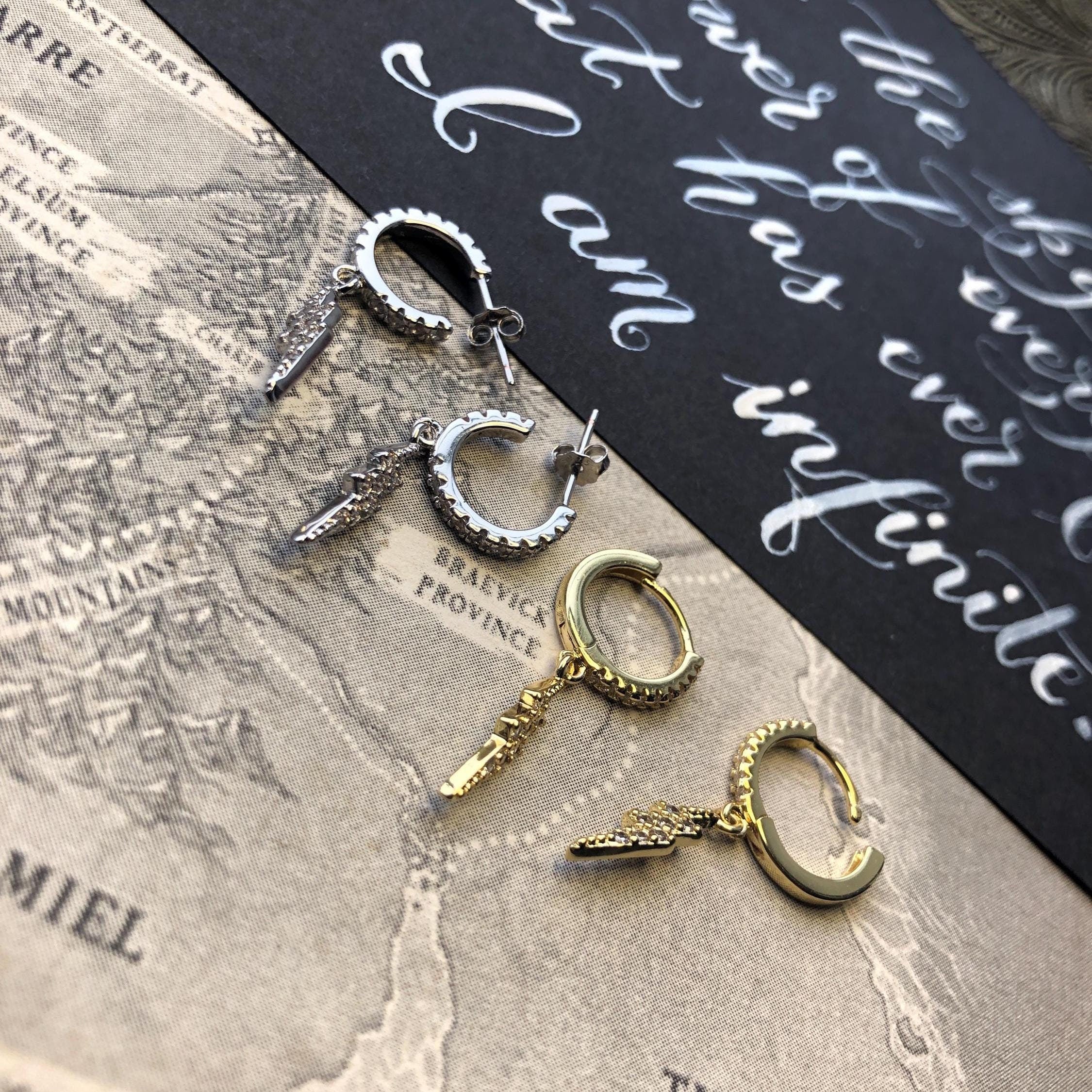 Lightning Wielder Hoop Earrings