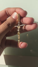 18K Gold celestial drop earrings
