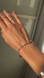 Sterling Silver tennis bracelet inspired by fantasy and stars and moon